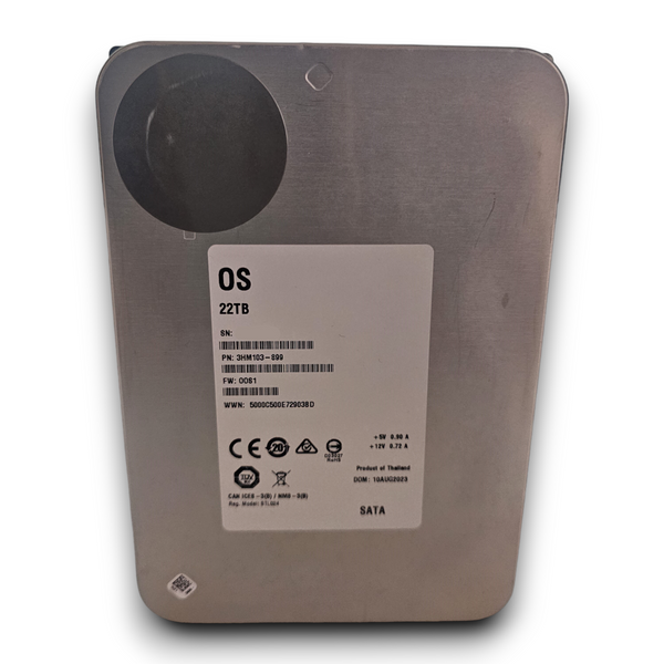 Seagate Exos X22 WL 22TB 512MB Cache 7.2K RPM 3.5