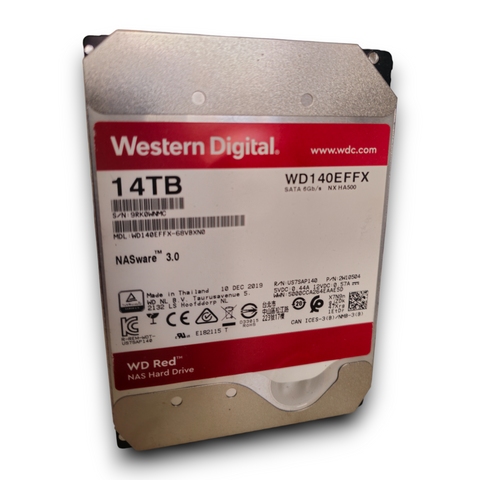 WD Red 14TB WD140EFFX  7.2K RPM SATA 6Gb/s 3.5in - Recertified Hard Drive