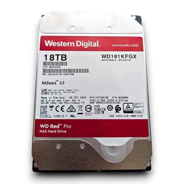 WD Red Pro 18TB WD181KFGX 7.2K RPM SATA 6Gb/s 3.5'' - Recertified